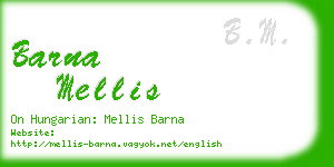 barna mellis business card